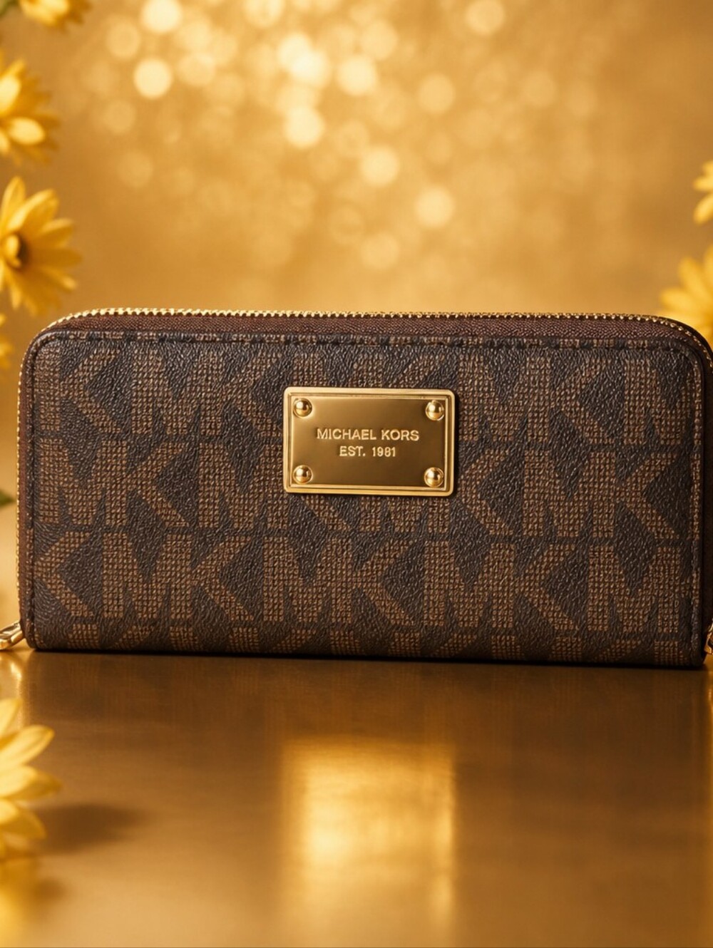 Michael Kors Zip Monagram Wallet Mk